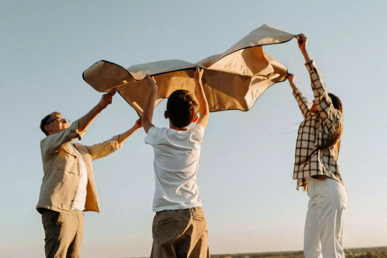 cream picnic blanket