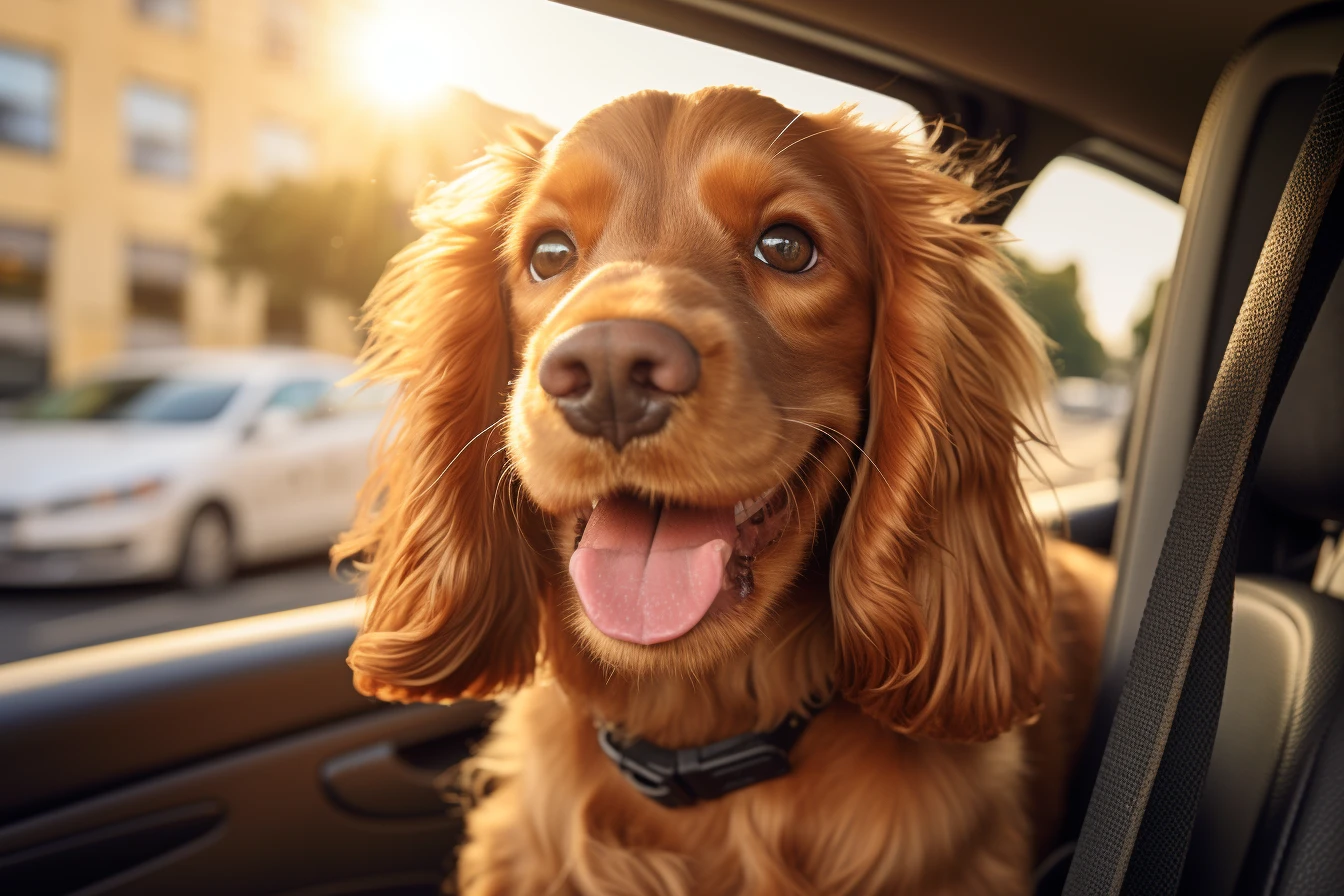 Ford Transit Dog Safety Belt for English Cocker Spaniels