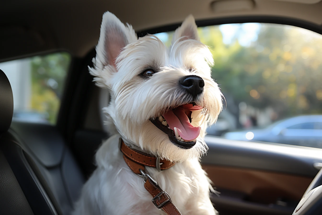 Tesla Model 3 Dog Car Seat for West Highland White Terriers